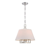 Libby Langdon for Crystorama Westwood 5 Light Polished Nickel Chandelier - 2255-PN