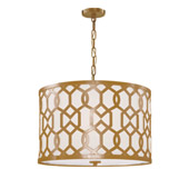 Libby Langdon for Crystorama Jennings 5 Light Aged Brass Chandelier - 2266-AG