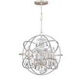 Industrial Solaris 4 Light Clear Crystal Silver Mini Chandelier - Crystorama 9025-OS-CL-MWP