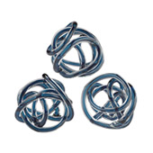 Glass Knots Navy Blue - Set of 3 - ELK Home 154-018/S3