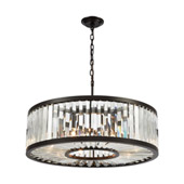 Palacial 9-Light Chandelier in Oil Rubbed Bronze with Clear Crystal - Elk Lighting 33067/9