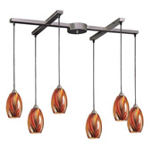 Contemporary Mulinello Six Pendant Ceiling Fixture - Elk Lighting 517-6M