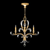 Crystal Beveled Arcs 4 Light Chandelier - Fine Art Handcrafted Lighting 701540-3