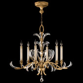 Crystal Beveled Arcs Gold Chandelier - Fine Art Handcrafted Lighting 762640