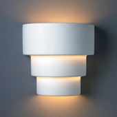 Contemporary Ambiance Small Terrace Outdoor Wall Sconce - Justice Design CER-2225W-BIS
