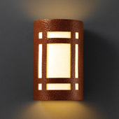 Craftsman/Mission Ambiance Small ADA Craftsman Window Wall Sconce - Justice Design CER-5485-HMCP