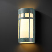 Craftsman/Mission Ambiance Really Big Prairie Window Wall Sconce - Justice Design CER-7357-PATV