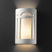 Craftsman/Mission Ambiance Large Arch Window Wall Sconce - Justice Design CER-7395-BIS