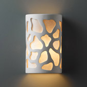 Casual Ambiance Small Cobblestones Wall Sconce - Justice Design CER-7445-BIS