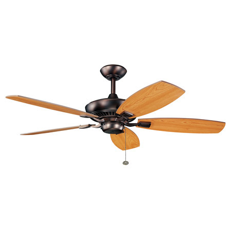Wrought Iron Ceiling Fans on Transitional Canfield Ceiling Fan   Kichler 300117obb