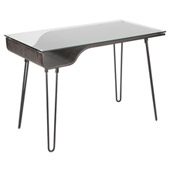 Mid-Century Modern styling Avery Desk - LumiSource OFD-AVRY DGY