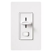 Skylark 120V 1000W Single Pole Incandescent Preset Dimmer with On/Off Switch - Lutron S-10P-WH