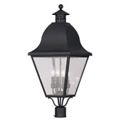 Traditional Amwell Outdoor Post Mount Fixture - Livex Lighting 2548-04