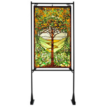 Meyda 108834 Tiffany Tree Of Life Lighted Display Stained Glass Window