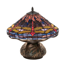 Meyda 118749 Tiffany Hanginghead Dragonfly 16" High Cone Table Lamp