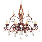 Country French 48" Wide 12 Light Two Tier Chandelier - Meyda 120354