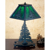 Rustic Pine Tree Table Lamp - Meyda Tiffany 27107