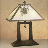 Rustic Pine Cone Table Lamp - Meyda Tiffany 28643