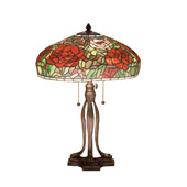Tiffany Peony Table Lamp - Meyda 32292