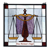 Tiffany Personalized Judicial Stained Glass Window - Meyda 79886