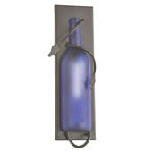 Casual Tuscan Vineyard Frosted Blue Wine Bottle Pocket Wall Sconce - Meyda 99372