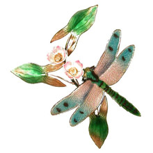 Bovano W7615 Pink Winged Dragonfly with Flower Wall Art