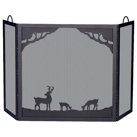 Blue Rhino S-1333 Deer Design Fireplace Screen