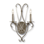 Transitional Crystal Lights Wall Sconce - Currey & Company 5980
