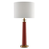 Transitional Rhyme Red Table Lamp - Currey & Company 6000-0033