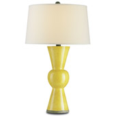 Contemporary Upbeat Yellow Table Lamp - Currey & Company 6382