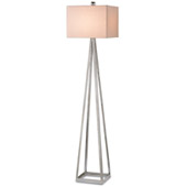 Contemporary Bel Mondo Silver Floor Lamp - Currey & Company 8069