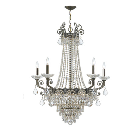 Crystorama 1486-HB-CL-MWP Crystal Majestic 13 Light Clear Crystal Brass Chandelier
