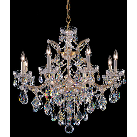 Crystorama 4409-GD-CL-MWP Crystal Maria Theresa 9 Light Clear Crystal Gold Chandelier