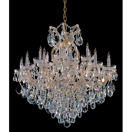Crystorama 4418-GD-CL-MWP Crystal Maria Theresa 19 Light Clear Crystal Gold Chandelier