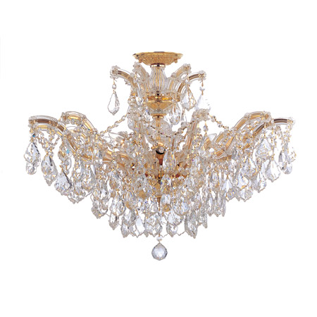 Crystorama 4439-GD-CL-MWP_CEILING Crystal Maria Theresa 6 Light Clear Crystal Gold Semi Flush