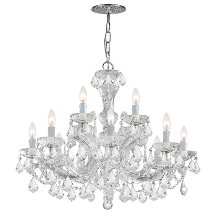Crystorama 4479-CH-CL-MWP Crystal Maria Theresa 12 Light Clear Crystal Chandelier