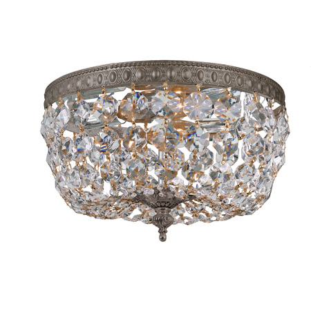 Crystorama 710-EB-CL-MWP 2 Light Clear Crystal Bronze Ceiling Mount