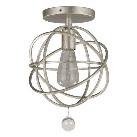 Crystorama 9220-OS_CEILING Solaris 1 Light Silver Ceiling Mount