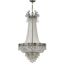 Crystorama 1487-HB-CL-MWP Crystal Majestic 8 Light Clear Crystal Brass Chandelier