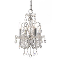 Crystorama 3224-CH-CL-MWP Crystal Imperial 4 Light Clear Crystal Chrome Mini Chandelier