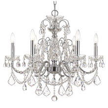 Crystorama 3226-CH-CL-MWP Crystal Imperial 6 Light Crystal Chrome Chandelier