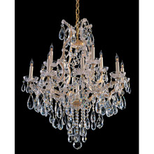 Crystorama 4413-GD-CL-MWP Crystal Maria Theresa 13 Light Clear Crystal Gold Chandelier