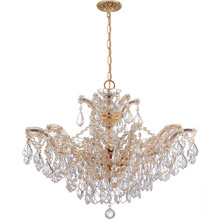 Crystorama 4439-GD-CL-MWP Crystal Maria Theresa 6 Light Clear Crystal Gold Chandelier
