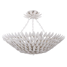 Crystorama 517-MT_CEILING Broche 6 Light Matte White Ceiling Mount