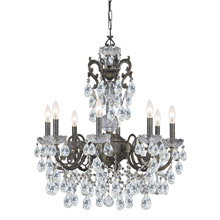 Crystorama 5198-EB-CL-MWP Crystal Legacy 8 Light Clear Crystal Bronze Chandelier