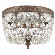 Crystorama 708-EB-CL-MWP 2 Light Clear Crystal Bronze Ceiling Mount