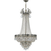 Crystal Majestic 8 Light Clear Crystal Brass Chandelier - Crystorama 1487-HB-CL-MWP