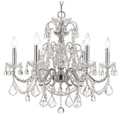 Crystal Imperial 6 Light Crystal Chrome Chandelier - Crystorama 3226-CH-CL-MWP