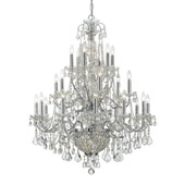 Crystal Imperial 26 Light Crystal Chrome Chandelier - Crystorama 3229-CH-CL-MWP