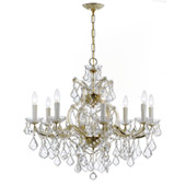 Crystal Maria Theresa 9 Light Clear Crystal Gold Chandelier - Crystorama 4408-GD-CL-MWP